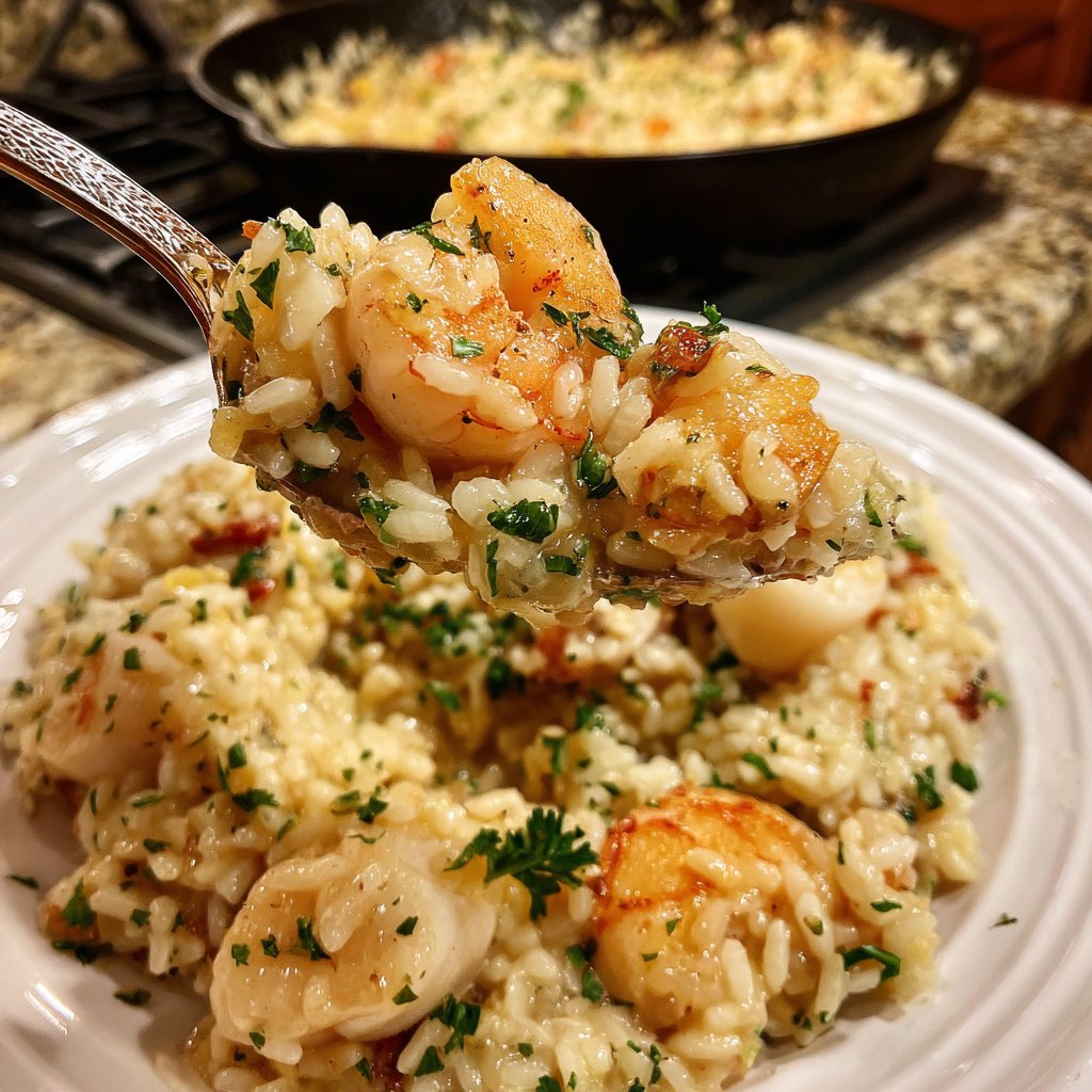Seafood Risotto with White Wine