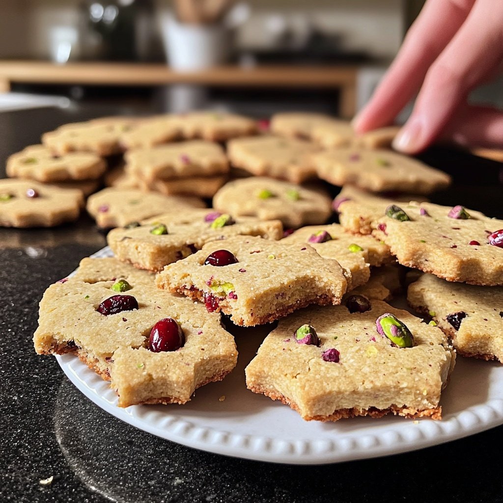Delicious Holiday Treat: Cranberry Pistachio Shortbread Cookies