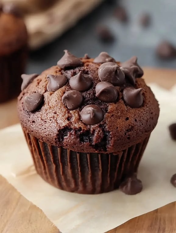 Ultimate Double Chocolate Chip Muffins