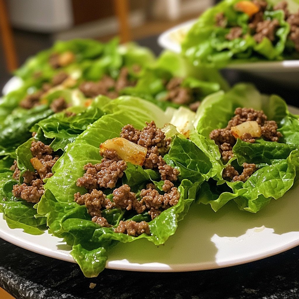 Ground Beef Lettuce Wraps