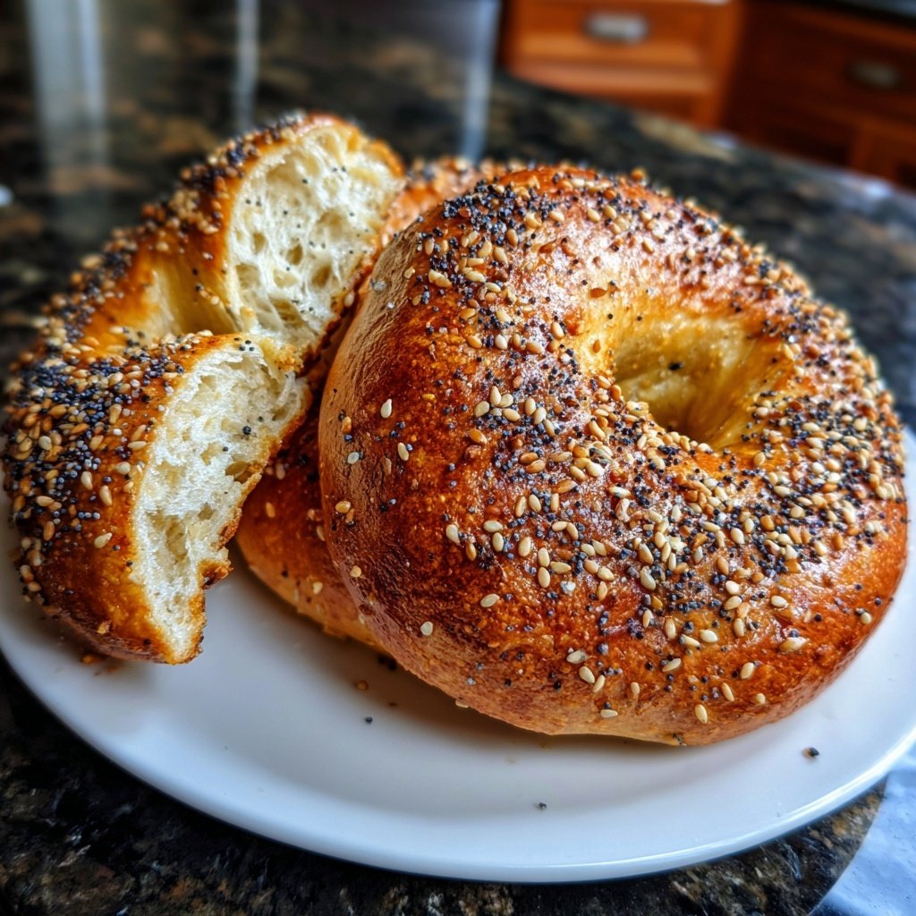 Air Fryer Protein Bagels