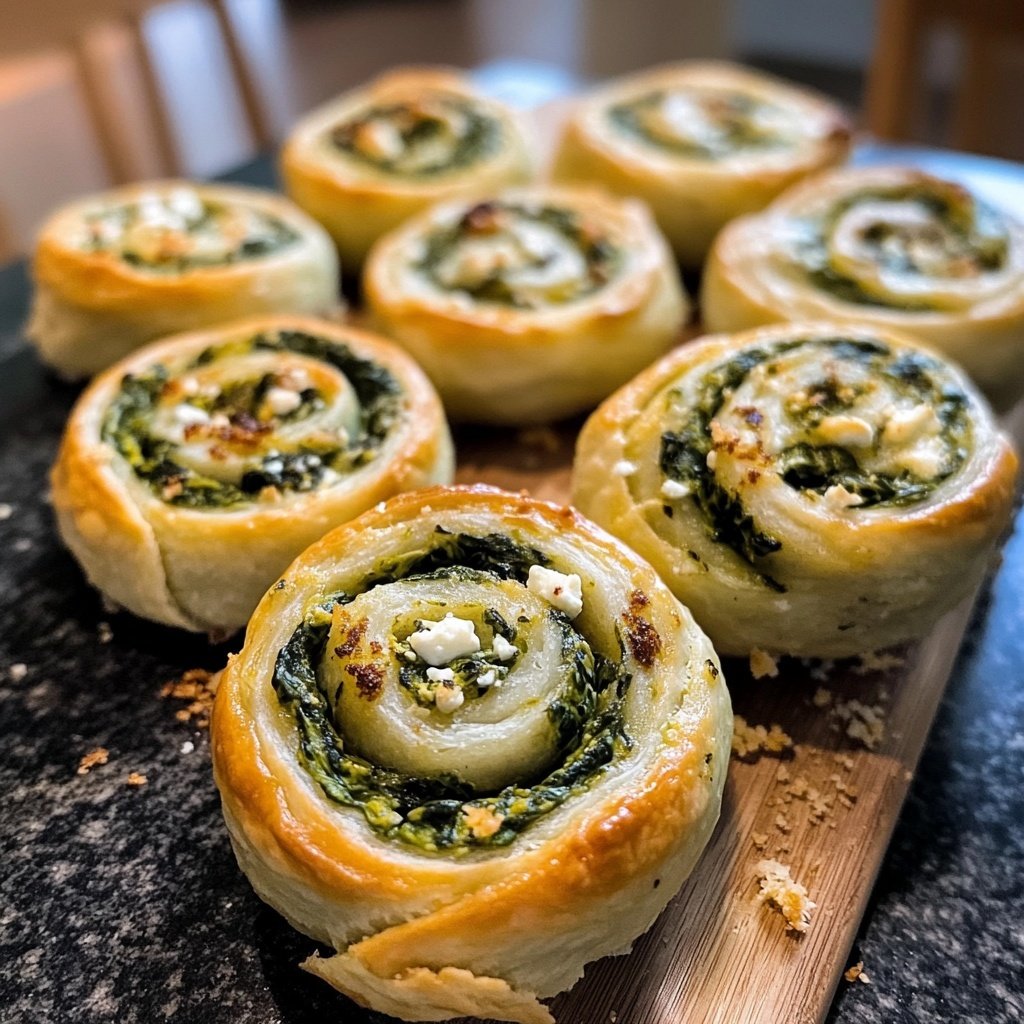 Spinach and Feta Pinwheels, gluten-free