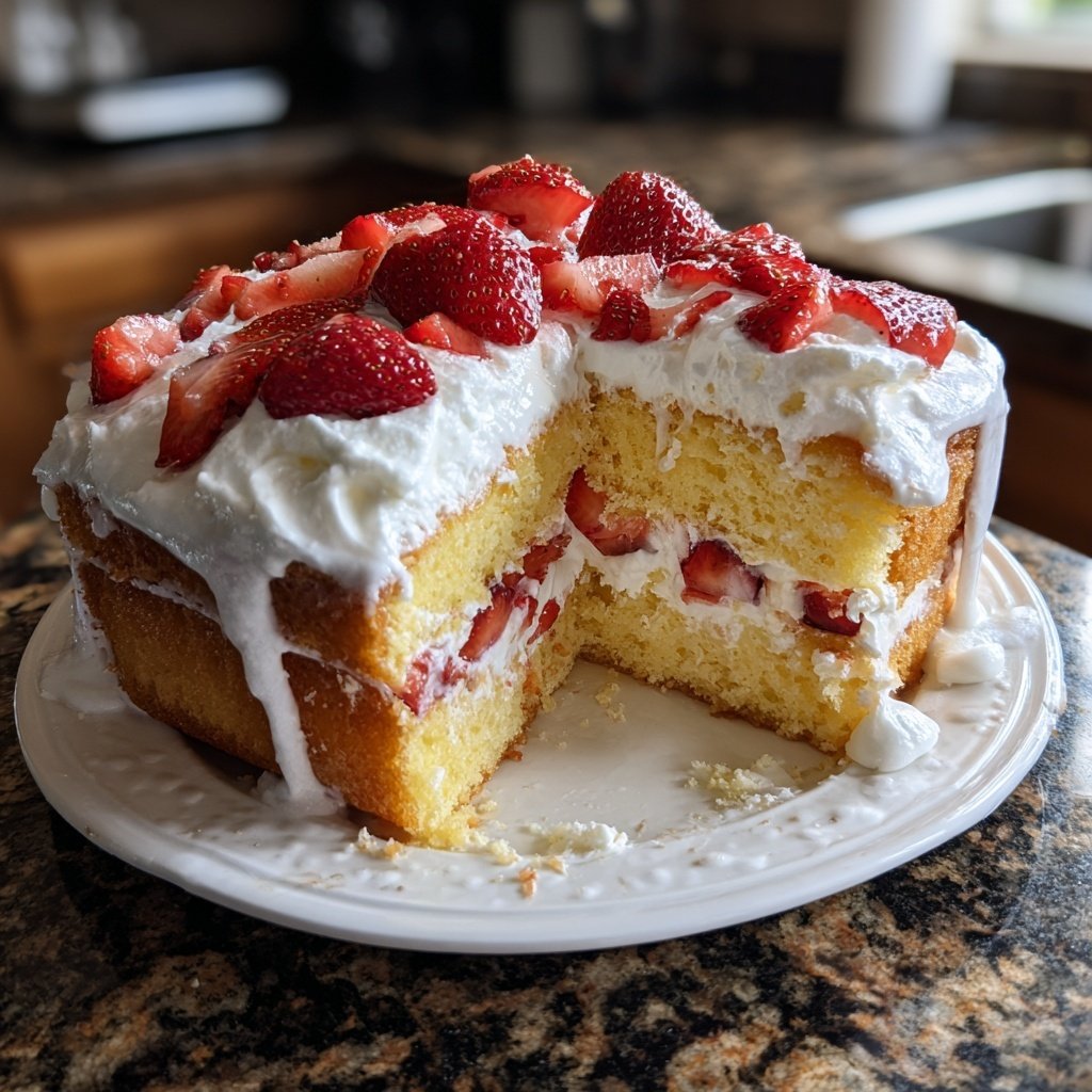 Strawberry Shortcake Sheet Cake