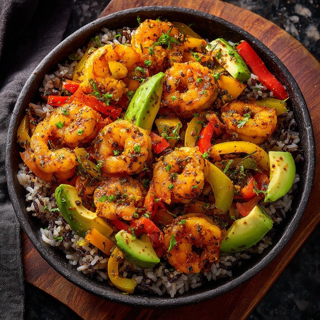 High Protein Shrimp Rice Bowl