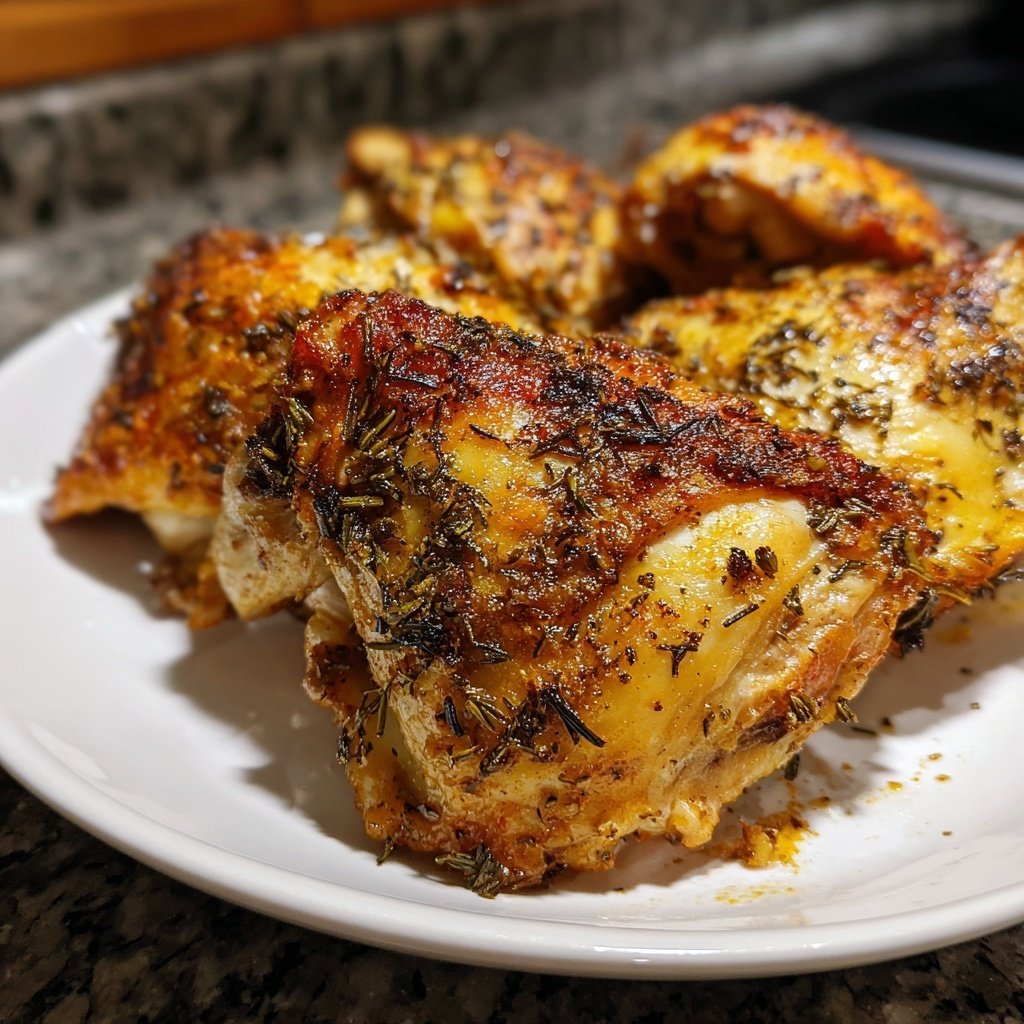 Baked Chicken Thighs Crispy