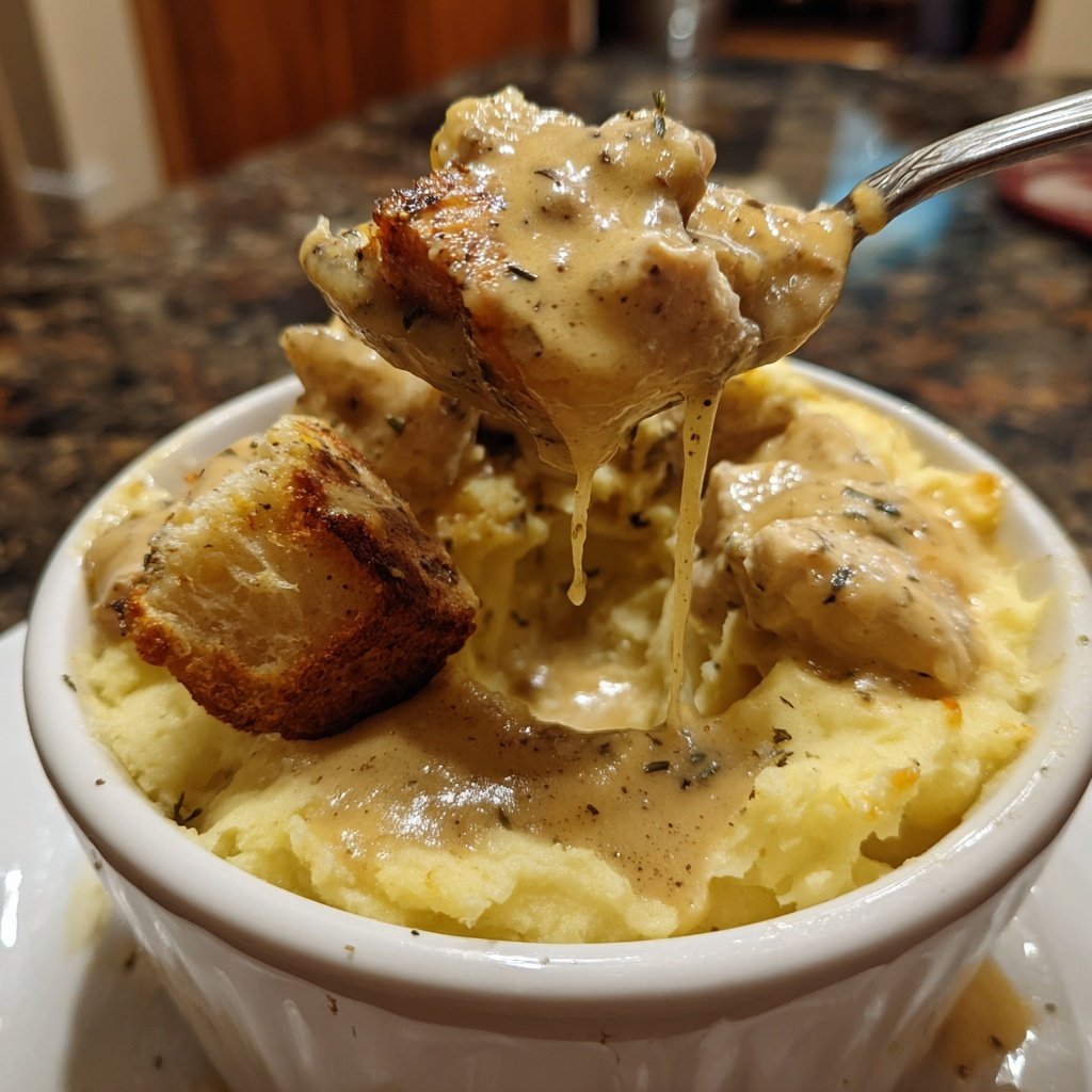 Comfort Food Creamy Chicken and Mashed Potatoes