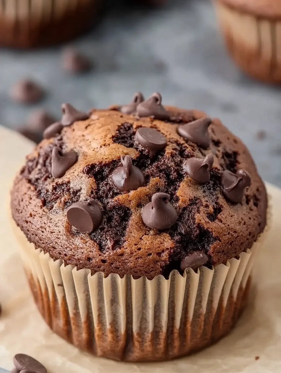 Ultimate Double Chocolate Chip Muffins