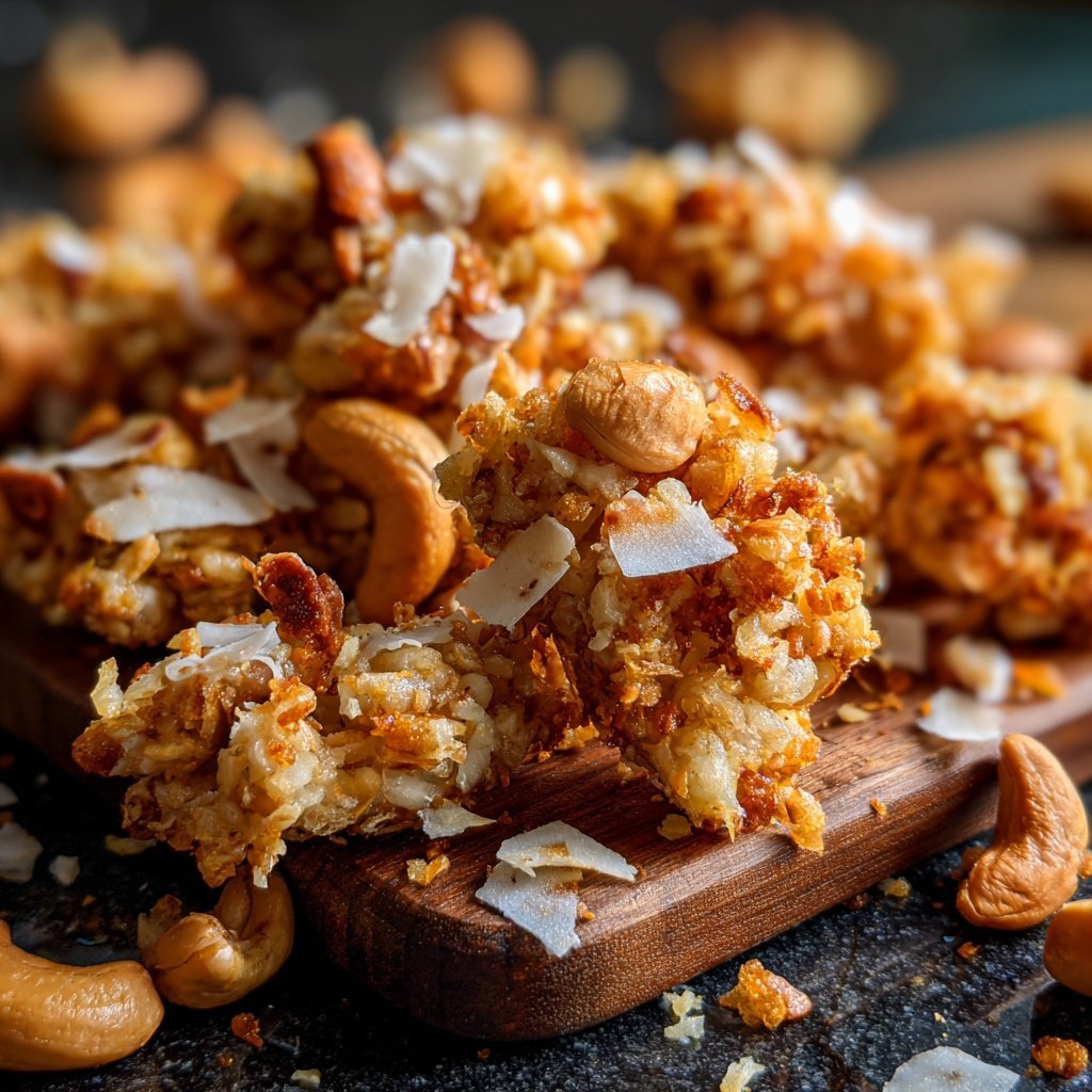 Healthy Cashew Coconut Snack Clusters
