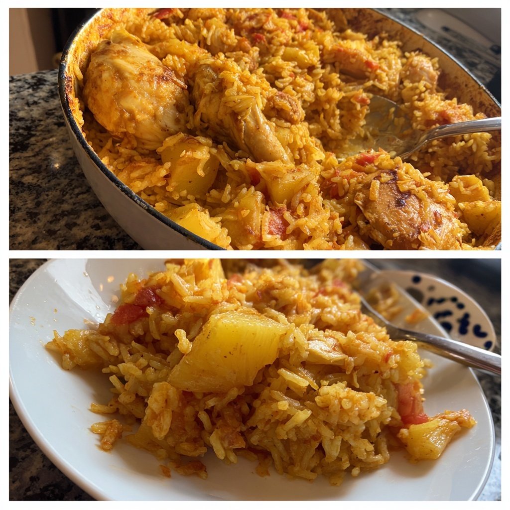 One Pan Chicken And Rice With Pineapple